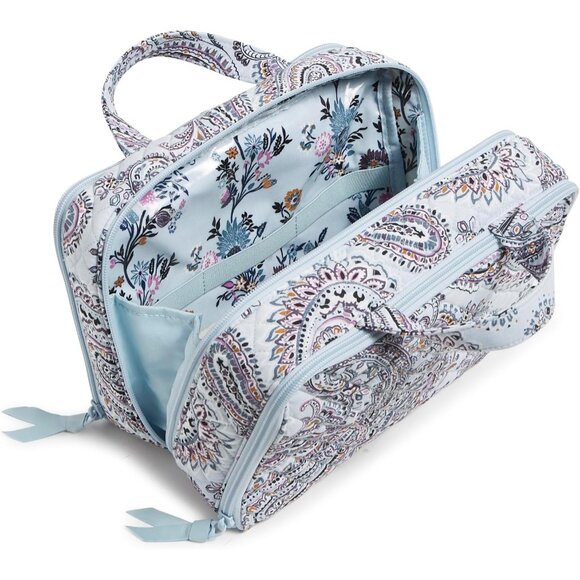 NWT Vera Bradley Ultimate Travel Case Soft Sky Paisley Quilted Fabric Lightweigh - Picture 3 of 12